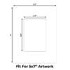 CountryArtHouse Textured White Acid Free 8.5x11 Picture Frame Mats with White Core Bevel Cut for 5x7 Pictures - Fits 8.5x11 Frame - Pack of 25 Mats - with Bags & Backings view 2