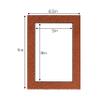 CountryArtHouse Football Texture Acid Free 8.5x11 Picture Frame Mats with White Core Bevel Cut for 5.5x8.5 Pictures - Fits 8.5x11 Frame - Pack of 100 Mats - with Bags & Backings view 3