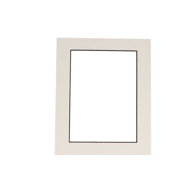 CountryArtHouse White Acid Free 22x28 Picture Frame Mat with Black Core Bevel Cut for 20x24 Pictures - Fits 22x28 Frame