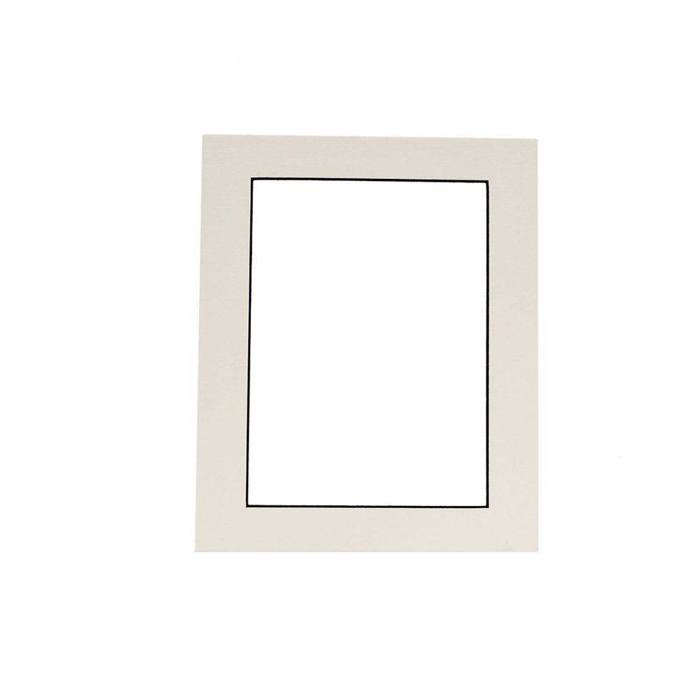 CountryArtHouse White Acid Free 22x28 Picture Frame Mat with Black Core Bevel Cut for 20x24 Pictures - Fits 22x28 Frame