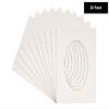 CountryArtHouse White Linen Acid Free 6x7.5 Oval Picture Frame Mat with White Core Bevel Cut for 3x5 Pictures - Fits 6x7.5 Frame view 2