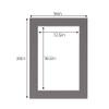 CountryArtHouse Charcoal Acid Free 16x20 Picture Frame Mats with White Core Bevel Cut for 13x19 Pictures - Fits 16x20 Frame - Pack of 100 Mats view 3