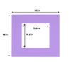 Light Purple Acid Free 16x16 Picture Frame Mats with White Core Bevel Cut for 12x12 Pictures - Fits 16x16 Frame - Pack of 100 Mats - with Bags & Backings view 3