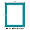 CountryArtHouse Teal Acid Free 20x24 Picture Frame Mats with White Core Bevel Cut for 16x20 Pictures - Fits 20x24 Frame - Pack of 25 Mats - with Bags & Backings view 2