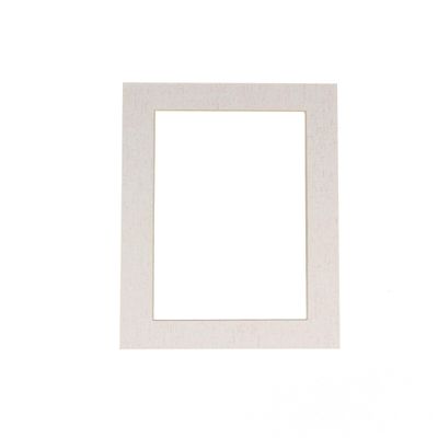 White Linen Acid Free 12x16 Picture Frame Mats with White Core Bevel Cut for 11x14 Pictures - Fits 12x16 Frame - One Mat - with Bag & Backing