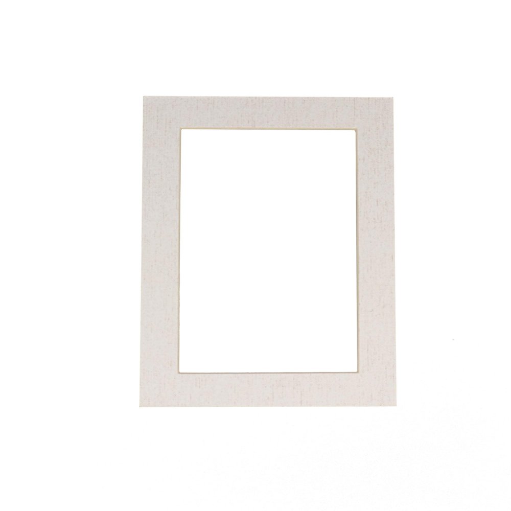 White Linen Acid Free 12x16 Picture Frame Mats with White Core Bevel Cut for 11x14 Pictures - Fits 12x16 Frame - One Mat - with Bag & Backing