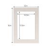 White Linen Acid Free 12x16 Picture Frame Mats with White Core Bevel Cut for 11x14 Pictures - Fits 12x16 Frame - One Mat - with Bag & Backing view 3