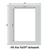 CountryArtHouse Grey Acid Free 16x20 Picture Frame Mats with White Core Bevel Cut for 11x17 Pictures - Fits 16x20 Frame - Pack of 25 Mats view 2