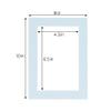 Baby Blue Acid Free 8x10 Picture Frame Mats with White Core Bevel Cut for 5x7 Pictures - Fits 8x10 Frame - Pack of 100 Mats view 3