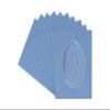Brittany Blue Acid Free 6x7.5 Oval Picture Frame Mat with White Core Bevel Cut for 3x5 Pictures - Fits 6x7.5 Frame view 1