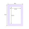 CountryArtHouse Light Purple Acid Free 8x10 Picture Frame Mats with White Core Bevel Cut for 5x7 Pictures - Fits 8x10 Frame - Pack of 100 Mats view 3