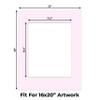 CountryArtHouse Soft Pink Acid Free 22x28 Picture Frame Mats with White Core Bevel Cut for 16x20 Pictures - Fits 22x28 Frame - One Mat view 2
