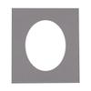 Charcoal Acid Free 6x7.5 Oval Picture Frame Mat with White Core Bevel Cut for 3x5 Pictures - Fits 6x7.5 Frame view 1