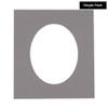 Charcoal Acid Free 6x7.5 Oval Picture Frame Mat with White Core Bevel Cut for 3x5 Pictures - Fits 6x7.5 Frame view 2