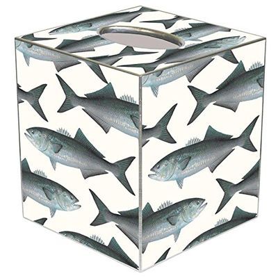 Bluefish Paper Mache Tissue Box Cover