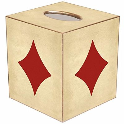 Antique Diamonds Paper Mache Tissue Box Cover