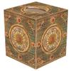 Gold Medallion Paper Mache Tissue Box Cover view 1