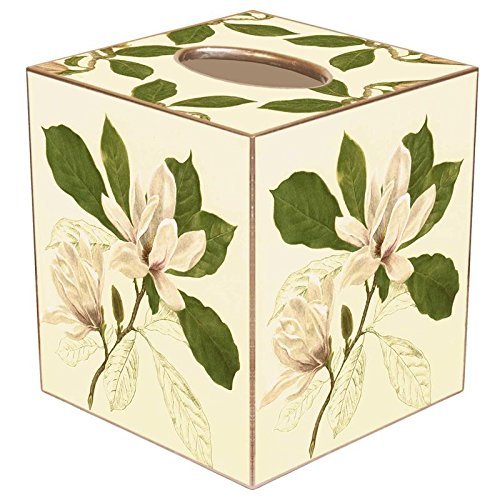 Marye-Kelley Magnolias Paper Mache Tissue Box Cover