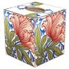 Delft Tile Poppy Paper Mache Tissue Box Cover view 1