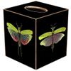 Dragonflies on Black Paper Mache Tissue Box Cover view 1