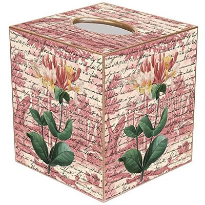 Lily on Rose Toils Paper Mache Tissue Box Cover