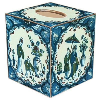 Marye-Kelley Chinese Porcelain Paper Mache Tissue Box Cover