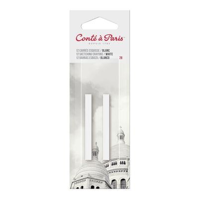 Cont Paris Sketching Carr Crayons, 2 Pack, White 2B
