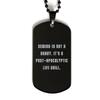 Cheap Sewing Black Dog Tag, Sewing is not a Hobby. It's a Post., Gifts for Friends, Present from, Engraved Pendant Necklace for Sewing view 1