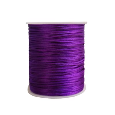 Xiezyu 2.0 mm Nylon Satin Cord Thread Beading String for Macrame, Friendship Bracelets,Chinese Knotting,Necklaces,Jewelry Making 109 Yards (Purple)