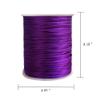 Xiezyu 2.0 mm Nylon Satin Cord Thread Beading String for Macrame, Friendship Bracelets,Chinese Knotting,Necklaces,Jewelry Making 109 Yards (Purple) view 4