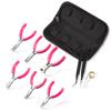 LEONTOOL 6PCS Mini Jewelry Pliers Set, 3 Inches Pliers Set with Long Nose Pliers Bent Nose Pliers Wire Cutters End Cutting Pliers Flat Nose Pliers Bead Chain Electronics Tweezers Jump Ring Opener view 1