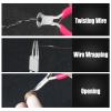 LEONTOOL 6PCS Mini Jewelry Pliers Set, 3 Inches Pliers Set with Long Nose Pliers Bent Nose Pliers Wire Cutters End Cutting Pliers Flat Nose Pliers Bead Chain Electronics Tweezers Jump Ring Opener view 4