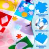 16 Pieces Stencils for Kids Geometric Shapes Children Simple Painting Stencils Colorful Drawing Templates Art Painting for Toddlers Preschooler DIY Craft(5.9 x 5.9 Inches,Classic Style) view 3