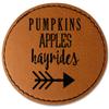 Fall Quotes and Sayings Faux Leather Iron On Patch - Oval view 1