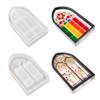 Yalulu 2Pcs Silicone Resin Tray Mold, Window Storage Box Epoxy Resin Casting Molds, Jewelry Box Silicone Mould for Fruit Plate, Jewelry Dish, Home Decoration view 3