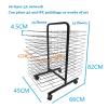 LYLFF Art Drying Rack,Drying Easel,Removable Educational Product Drying Rack with Pulleys,Movable Art Drying Rack for Gouache Painting view 2