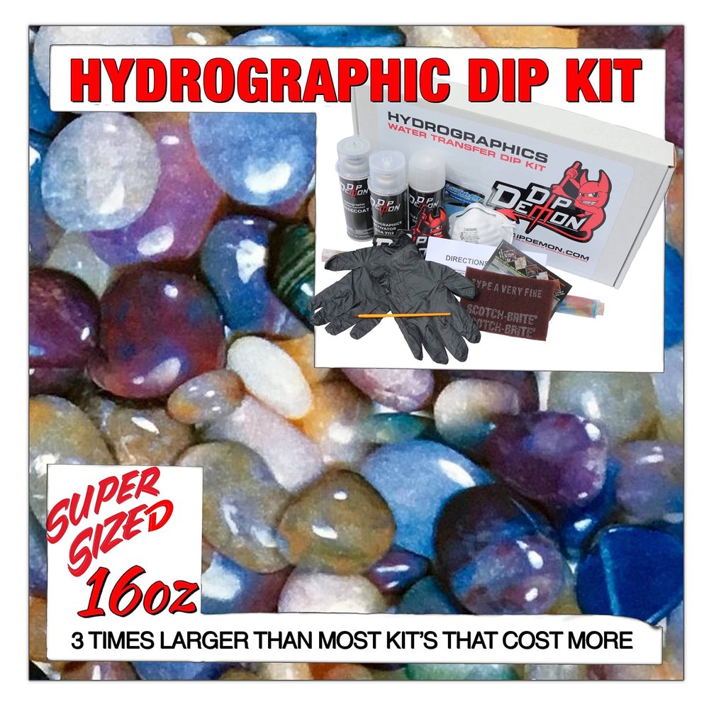 Hydrographic Dip Kit Rocks 16oz dip Demon Hydro dip Dipping