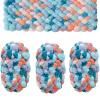 JMSL Yarn-Pom Pom Yarn-3 Packs Knitting Wool,100% Acrylic Crochet Soft Chunky Yarn for Handcrafts,450g,Style 4 view 1