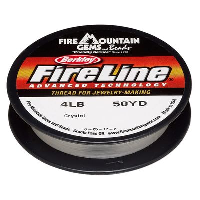 FMG BerKley FireLine Braided Beading Thread 4-Pound Test Clear .005 Inch 0.13mm 50 Yards