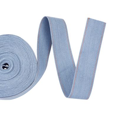 Pandahall 10.93 Yard Stitch Denim Ribbon 1.57 Inches Cornflower Blue Jeans Cloth Fabric Ribbon for Sewing Hairclip Garment Decoration