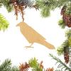 4" Raven Laser Cut Out Wood Shape Craft Supply Unfinished Ornament for Painting DIY Craft Projects Woodcraft Cutout 1/4 Inch Thickness view 2