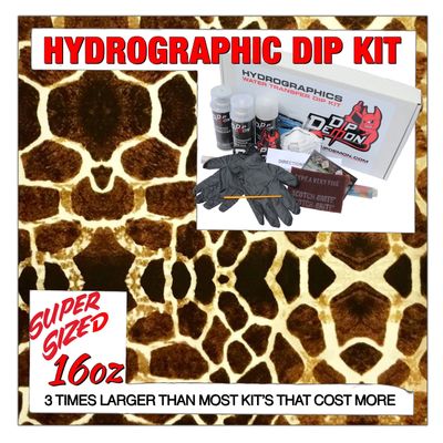 Hydrographic Dip Kit Giraffe Pattern 16oz dip Demon Hydro dip Dipping