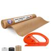 Brown Kraft Paper Roll 24" x 1800" (150 feet) with Cutter - USA-Made Quality Paper 50lb Thickness for Wrapping, Packing, Moving, Shipping, & Crafts/Arts - Natural Kraft Material by IDL Packaging view 1