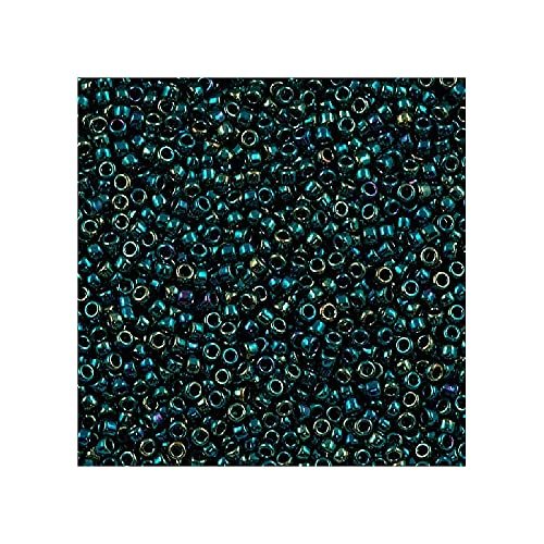10 g TOHO Round Seed Beads Rocailles, Size 11/0, Higher Metallic June Bug (# 506), Japan, Glass