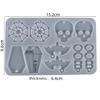AGCFABS 1Pcs/Pack Halloween Series Full Page Earrings Pendant Silicone Mold Pumpkin Spider Web Ghost Coffin Shaped Charms Molds for Making Pendants Supplies (01) view 2