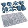 AGCFABS 1Pcs/Pack Halloween Series Full Page Earrings Pendant Silicone Mold Pumpkin Spider Web Ghost Coffin Shaped Charms Molds for Making Pendants Supplies (01) view 3