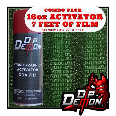 Hydrographic Film Activator Combo Kit Green Gator Skin Hydro Dipping 16oz Dip Demon