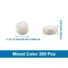 Pandahall 200pcs Flat Round Mosaic Tiles for Crafts Opaque Glass Cabochon Round Dome Flat 11.5-12.5mm for Jewelry Making Setting Bezel Tray Pendants view 4