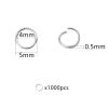 1000 Pcs 5mm Open Jump Rings Rhodium Plated Jump Rings for Jewelry Making Iron Made Single Ring Bulk for DIY Craft Earring Necklace Bracelet Pendant Choker Jewelry Making Findings view 4