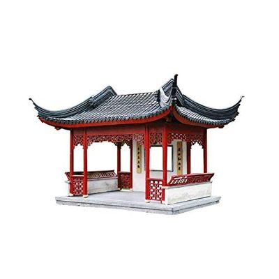 Warp United Peony Pavilion - 1/25 Classic Chinese Pavilion Suzhou Wood Architecture Model Kit